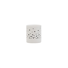 SGN - Tea Light Holder Dots - White - S - Ø6,5x7,5cm