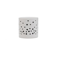 SGN - Tea Light Holder Dots - White - L - Ø10x10cm