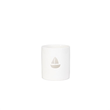 SGN - Tea Light Holder Boat - White - S - Ø6,5x7,5cm