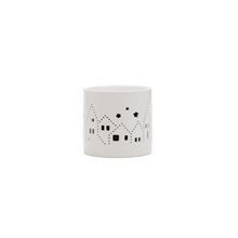 SGN - Tea Light Holder Christmas city - White - M - Ø9x8cm