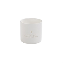 ''S&ouml;gne White Tealight Holder ''''I Wish You Lived Next Door'''' Medium''