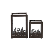 SGN - candle holder brown s/2pcs