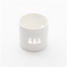 S&ouml;gne White Tealight Holder Easter Bunnies Medium