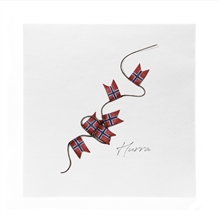 SGN - paper napkin lunch flag hurray - 16,5x16,5cm