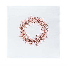 SGN - paper napkin lunch Christmas wreath red - 16,5x16,5cm