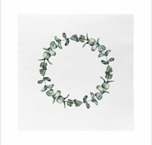 SGN - paper napkin lunch eucalyptus wreath - 16,5x16,5cm