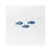 SGN - paper napkin lunch  fish - 16,5x16,5cm