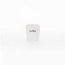 SGN - mug white mini life happens coffee helps - 7x7cm - 100ml