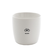 SGN - mug white - bicycle and coffee - 9x9cm - 300 ml