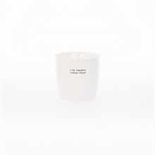 SGN - mug white  life happens - 9x9cm - 300 ml