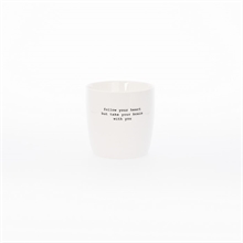 SGN - mug white follow your heart but take your brain with you - 9x9cm - 300 ml