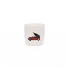 SGN - mug white driving home for christmas - 9x9cm - 300 ml