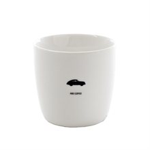 SGN - mug white car and coffee - 9x9cm - 300 ml