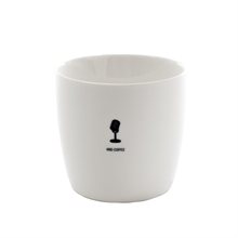 SGN - mug white mic and coffee - 9x9cm - 300 ml
