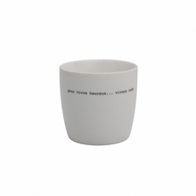''S&ouml;gne Mug ''''Pour Vivre Heureux...Vivons Caf&eacute;'''' (French: To Live Happy...Let's L