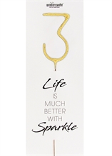 WDC - 3 GIANT - Gold - Life is much better with sparkle - Wondercandle®