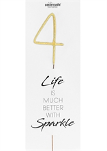 WDC - 4 GIANT - Gold - Life is much better with sparkle - Wondercandle®