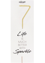 WDC - 7 GIANT - Gold - Life is much better with sparkle - Wondercandle®