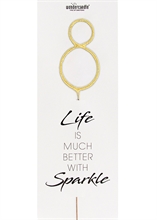 WDC - 8 GIANT - Gold - Life is much better with sparkle - Wondercandle®