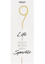 WDC - 9 GIANT - Gold - Life is much better with sparkle - Wondercandle®