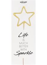 WDC - Star GIANT - Gold - Life is much better with sparkle - Wondercandle®