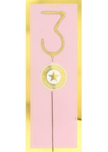 WDC - 3 GIANT - Gold / Pink - Gold piece Wondercandle®