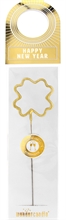 WDC - Clover Happy New Year - Gold - Wondercandle® Bottle tag