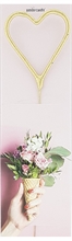 WDC - Heart - Gold - Flower cone - Wondercandle® classic