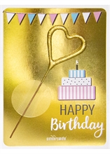 WDC - Happy Birthday - Gold - Mini Wondercard