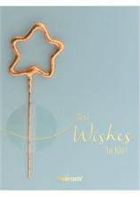 WDC - Best Wishes - Blue Birthday Greetings - Mini Wondercard