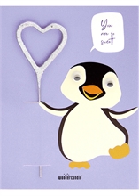 WDC - You are so sweet penguin - Purple - Wiggly eyes animals - Mini Wondercard