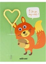 WDC - I like you very much squirrel - Green - Wiggly eyes animals - Mini Wonderc