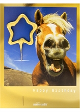 WDC - Happy Birthday - Golden Polaroid - Mini Wondercard