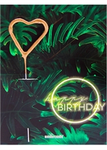 WDC - Happy Birthday - Neon light - Mini Wondercard