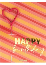 WDC - Happy Birthday - Stripes - Mini Wondercard