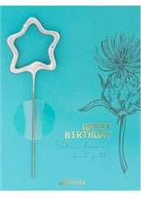 WDC - Happy Birthday - Blue - Flora - Mini Wondercard