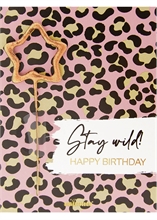 WDC - Stay wild! Happy Birthday - Leo - Mini Wondercard