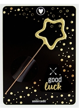 WDC - Good luck - Black / Gold - Sparkles - Mini Wondercard