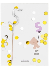 WDC - 5 - Baby Birthday - Confetti - Mini Wondercard