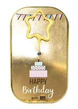 WDC - Happy Birthday - Gold - Gold sparkle - Wondercake