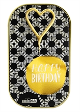 WDC - Happy Birthday - Gold /Black Dots - Wondercake