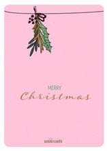 WDC - Merry Christmas pink XL - Postcard Xmas Edition