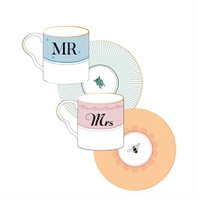 YE - Set of 2 Espresso Cups - Mrs/Mrs